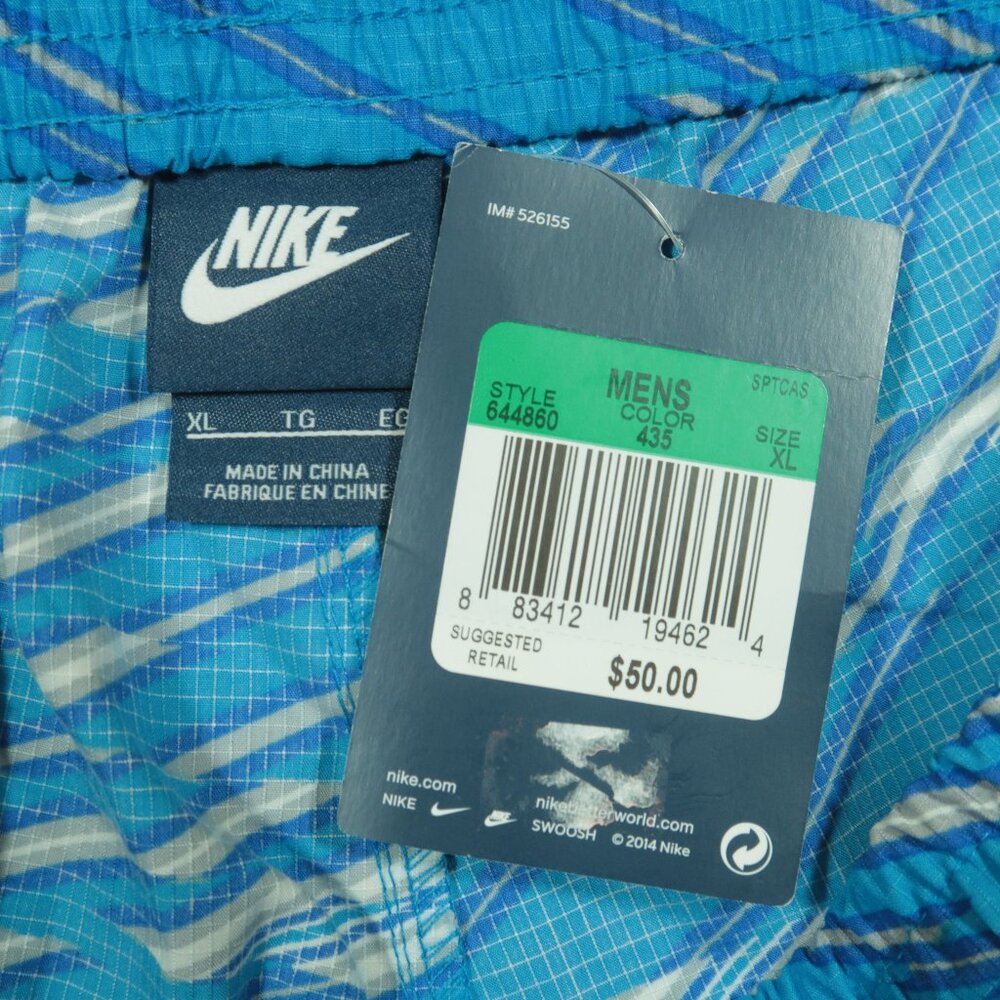 Nike Conversion AOP Shorts Mens XL Blue Gray Tapered Stretch Ripstop New - Picture 5 of 7